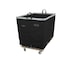 Steele Canvas Basket 16 BU Permanent Truck Black Vinyl w/Grey Vinyl - 4in Casters Diamond Mount 9416VBLKVGRYW4 - alternate 1